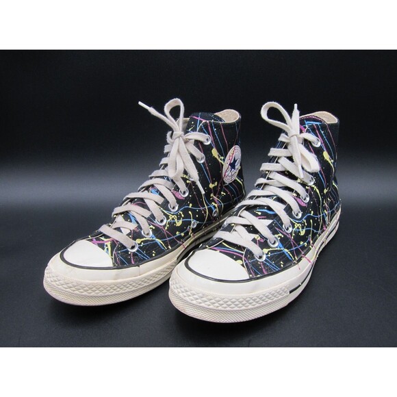 Converse High Top Mens 7 Paint Splatter Classic Chuck Shoes Sneakers Archive - Picture 1 of 8